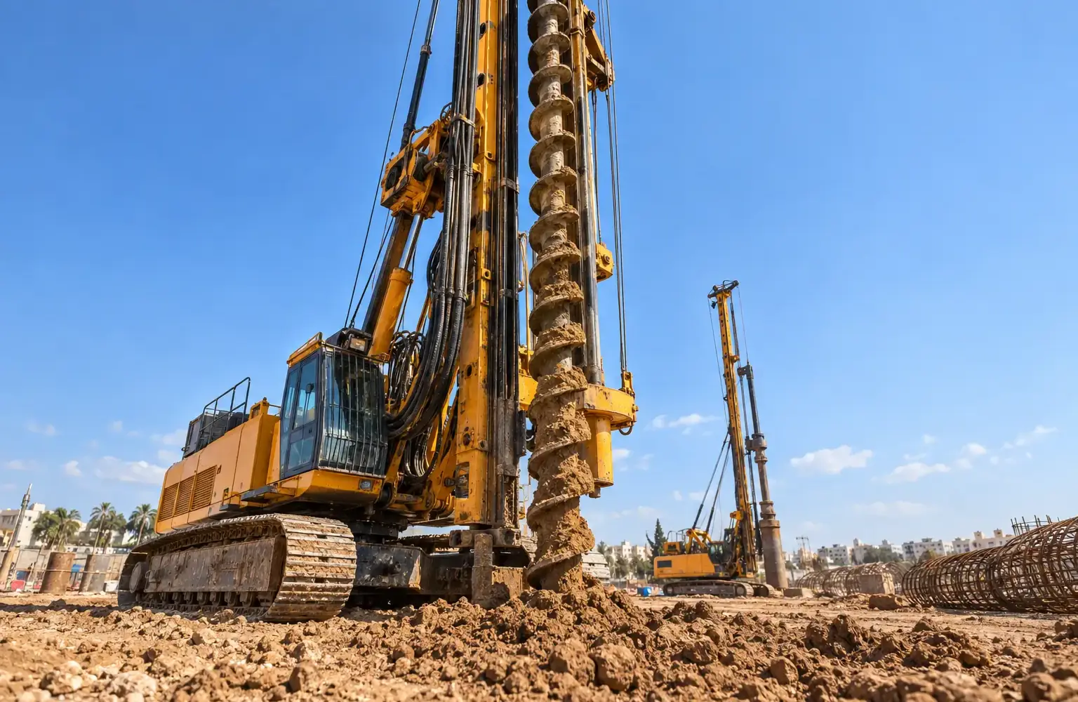 מכונת קידוח כלונסאות - מחפרון קידוח מול מכונת CFA